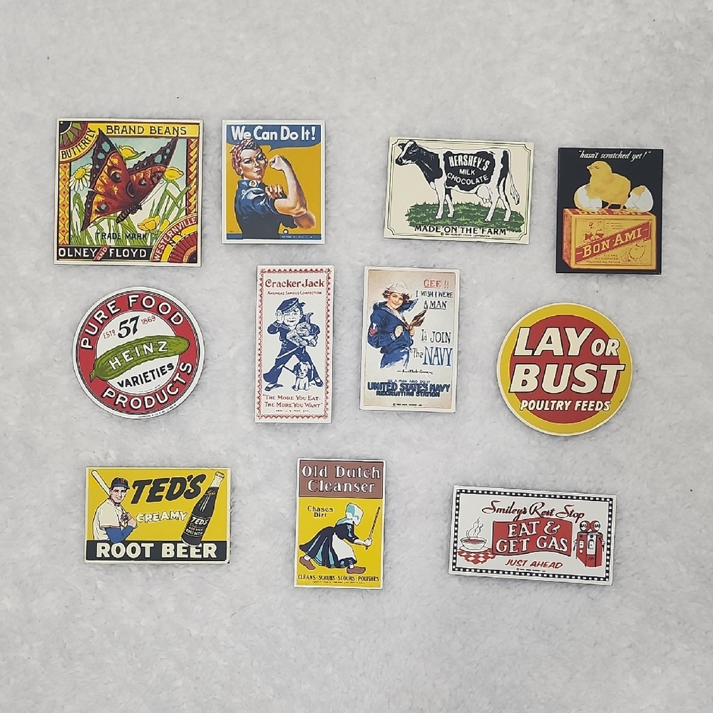 Vintage Magnet Collection 11 Total In Bundle